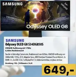 Cosmos Samsung Odyssey OLED G8 S34DG850S Angebot