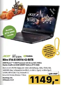 Cosmos Nitro V16 AI ANV16-42-ROTR Angebot