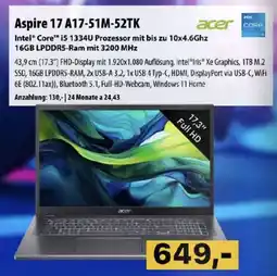 Cosmos Aspire 17 A17-51M-52TK Angebot