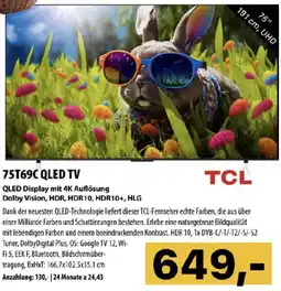 Cosmos 75T69C QLED TV Angebot