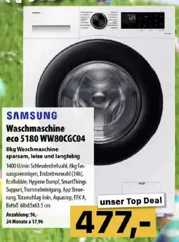 Cosmos SAMSUNG Waschmaschine eco 5180 WW80CGC04 Angebot