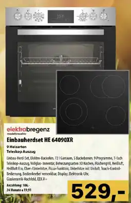 Cosmos Elektrabregenz Einbauherdset HE 64090XR Angebot