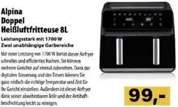 Cosmos Alpina Doppel Heißluftfritteuse Angebot