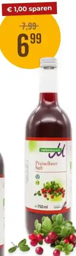 Martin Reformstark Preiselbeersaft Angebot