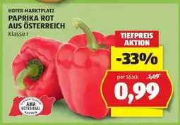 Hofer Paprika rot aus Österreich Angebot