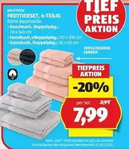 Hofer NOVITESSE FROTTIERSET, 6-TEILIG Angebot