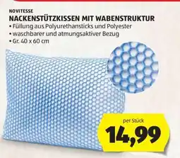 Hofer NOVITESSE NACKENSTÜTZKISSEN MIT WABENSTRUKTUR Angebot