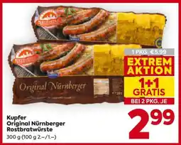Billa Kupfer Original Nürnberger Rostbratwürste Angebot