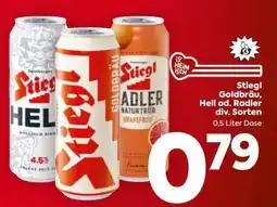 Billa Stiegl Goldbräu, Hell od. Radler div. Sorten Angebot