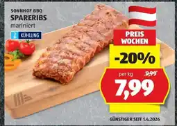 Hofer SONNHOF BBQ SPARERIBS mariniert Angebot