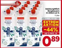 Billa SalzburgMilch Bergbauern H-Milch 3,5% Angebot