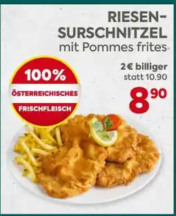 Billa RIESEN-SURSCHNITZEL mit Pommes frites Angebot