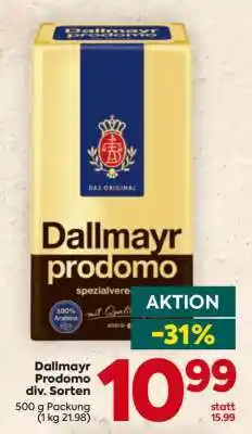 Billa Dallmayr Prodomo div. Sorten Angebot