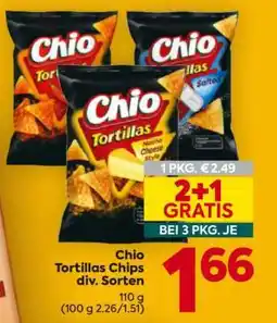 Billa Chio Tortillas Chips div. Sorten Angebot
