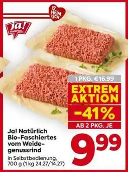 Billa Ja! Natürlich Bio-Faschiertes vom Weidegenussrind Angebot