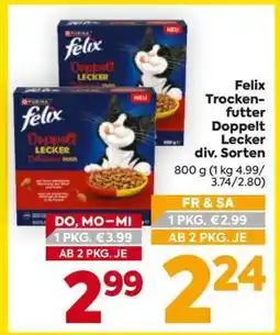 Billa Felix Trockenfutter Doppelt Lecker div. Sorten Angebot