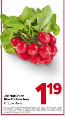 Billa Ja! Natürlich Bio-Radieschen Angebot
