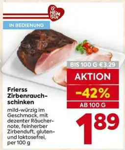 Billa Friress Zirbenrauchschinken Angebot
