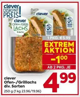 Billa clever Ofen-/Grilllachs div. Sorten Angebot
