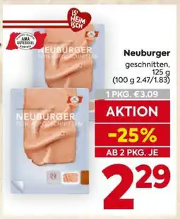 Billa Neuburger geschnitten, 125 g Angebot