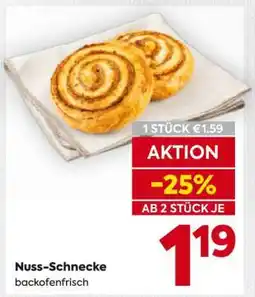 Billa Nuss-Schnecke Angebot