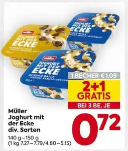 Billa Müller Joghurt mit der Ecke div. Sorten Angebot