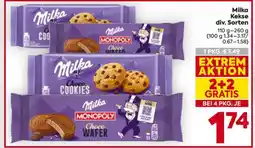 Billa Milka Kekse div. Sorten Angebot