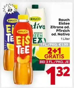 Billa Rauch Eistee Zitrone od. Pfirsich od. Nativa Angebot