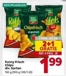 Billa Funny-Frisch Chips div. Sorten Angebot