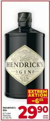 Billa Hendrick‘s Gin Angebot