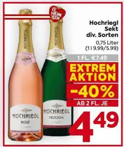 Billa Hochriegl Sekt div. Sorten Angebot