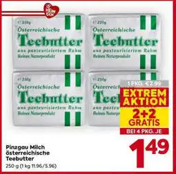 Billa Pinzgau Milch Österreichische Teebutter Angebot