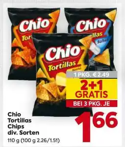Billa Chio Tortillas Chips div. Sorten Angebot