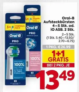 Billa Oral-B Aufsteckbürsten 4–5 Stk. od. iO ASB. 2 Stk Angebot