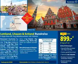 Lidl Reisen Lettland, Litauen & Estland Rundreise Angebot