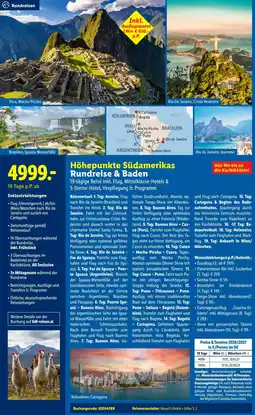 Lidl Reisen Höhepunkte Südamerikas Rundreisen & Baden Angebot