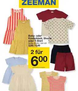 Zeeman Baby- oder Kinderkleid, Shorts oder T-Shirt Angebot