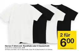 Zeeman Herren-T-Shirt mit Rundhals oder V-Ausschnitt K Angebot