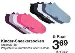 Zeeman Kinder-Sneakersocken Angebot