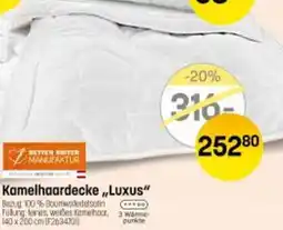 Reiter Kamelhaardecke Luxus Angebot
