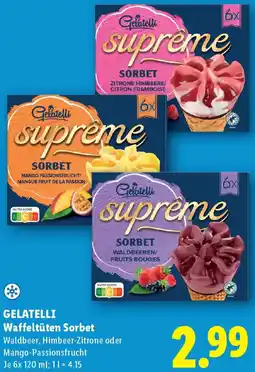 Lidl Gelatelli Waffeltüten Sorbet Angebot