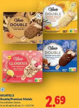 Lidl Gelatelli Double/Premium Stieleis Angebot
