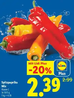 Lidl Spitzpaprika Mix Klasse I Angebot