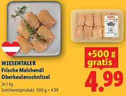Lidl Wiesentaler Frische Maishendl Oberkeulenschnitzel Angebot