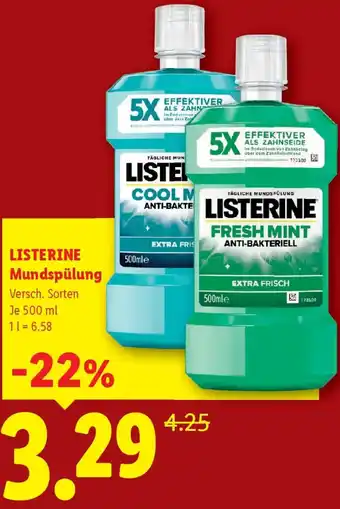 Lidl Listerine mundspülung Angebot