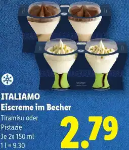 Lidl Italiamo Eiscreme im Becher Angebot