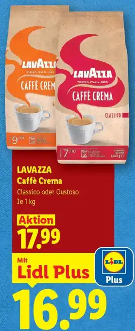 Lidl Lavazza Caffè Crema Angebot