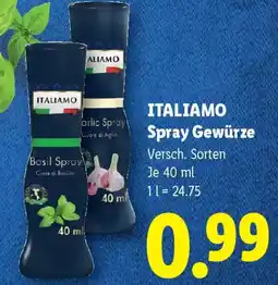 Lidl ITALIAMO Spray Gewürze Angebot