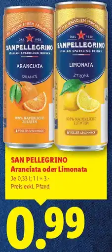 Lidl San pellegrino Aranciata oder Limonata Angebot