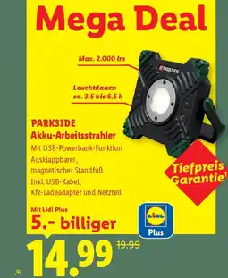 Lidl Parkside Akku-Arbeitsstrahler Angebot